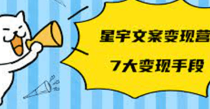 文案变现营 7大变现手段视频课程