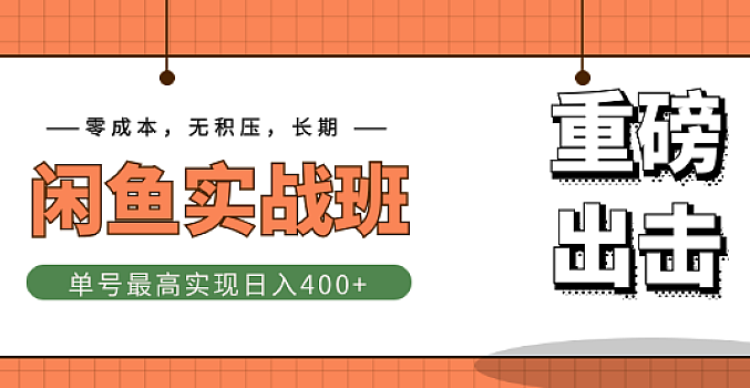 剑眉闲鱼1期课程