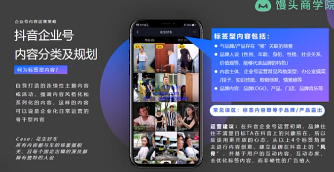《抖音企业号运营说明书》内容规划+运营策略+运营方法,三节视频课掌握抖音企业号运营