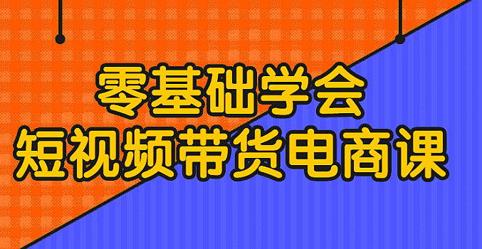 零基础学会小红书短视频带货电商课