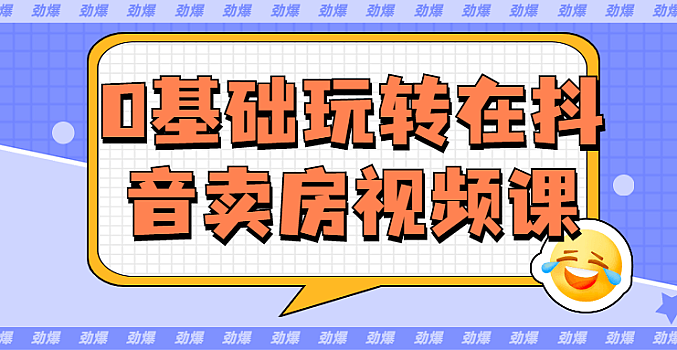 0基础玩转在抖音卖房视频课