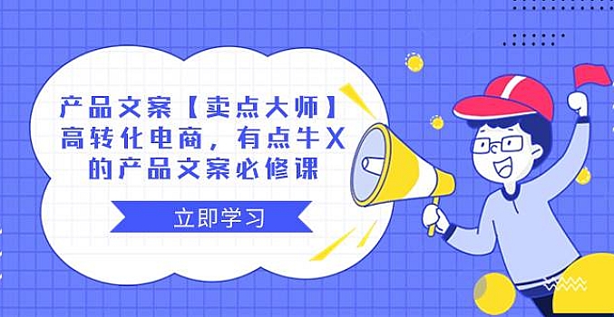 产品文案【卖点大师】高转化电商,有点牛X的 产品文案必修课
