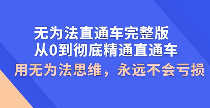 灯鱼·无为法直通车:从0到彻底精通直通车,用无为法思维,永远不会亏损