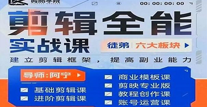 阿宁全能剪辑实战强化课-满满干货