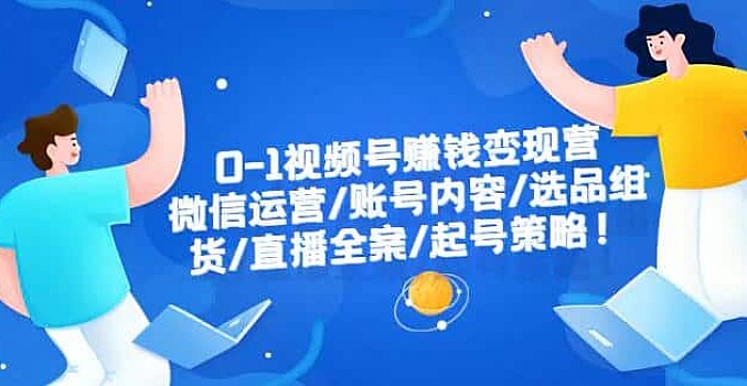 0-1视频号赚钱变现营:微信运营-账号内容-选品组货-直播全案-起号策略