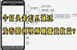 今日头条搬运外网视频制作原创视频获取收益