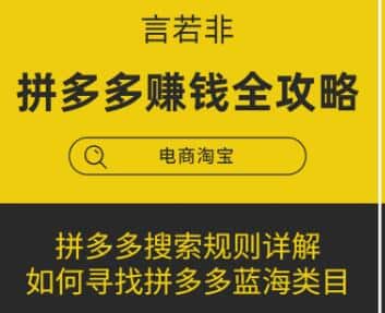 言诺非 拼多多赚钱全攻略（完结）